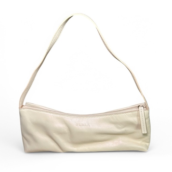 Furla Cream Bow Accent Clutch Handbag - Picture 2 of 4